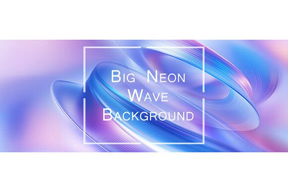 Big Neon Wave Background: The Ultimate 3D Design Asset