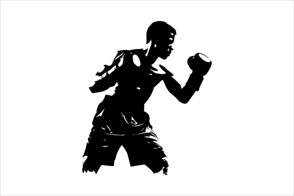 Boxer Black and White Silhouette: The Ultimate Vector for Creative Projects