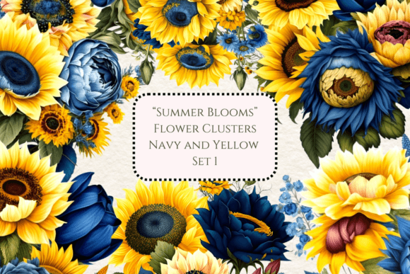 Bringing the Sunshine to Your Designs with Summer Blooms - Flowers Blue and Yellow