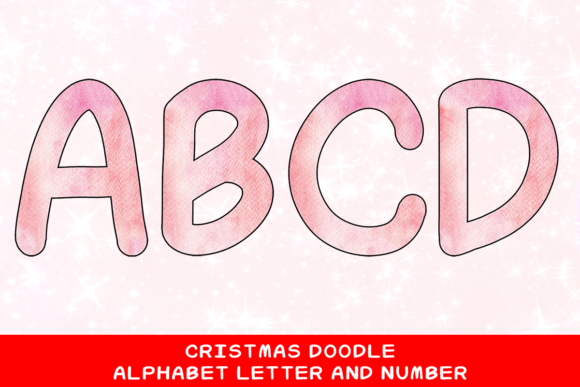 Christmas Doodle Alphabet Letter 118 for Creative Projects