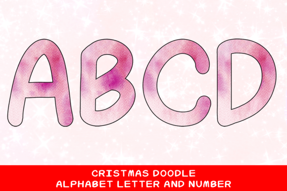 Christmas Doodle Alphabet Letter 122: A Festive Design Asset