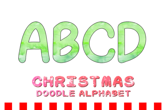 Christmas Doodle Alphabet Letter 149 for Creative Projects