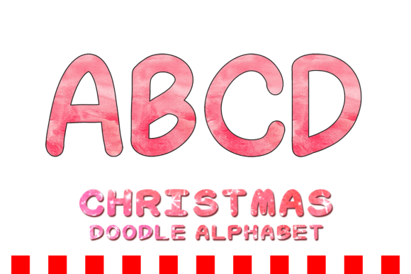 Christmas Doodle Alphabet Letter 153 for Your Creative Projects