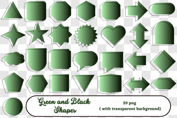Green and Black Shapes Png: A Versatile Digital Resource for Creatives