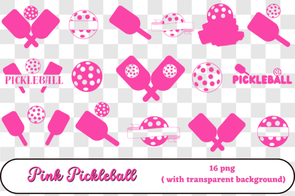Pink Pickleball Designs Png for Creative Projects