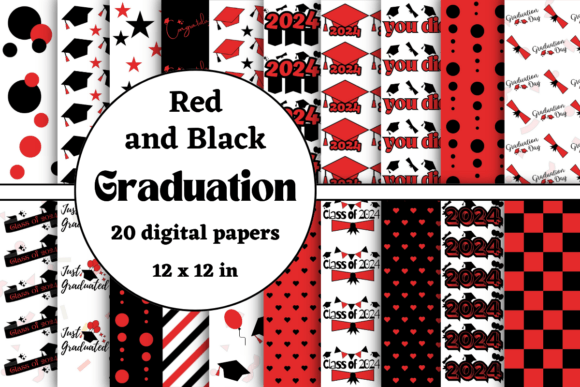 Red and Black Graduation 2024 Papers: A Versatile Resource for Creative Celebrations