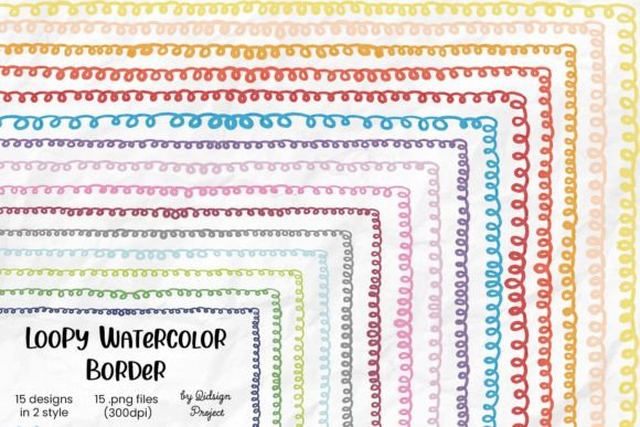 Transform Your Creative Projects with Loopy Watercolor Borders and Page Frames