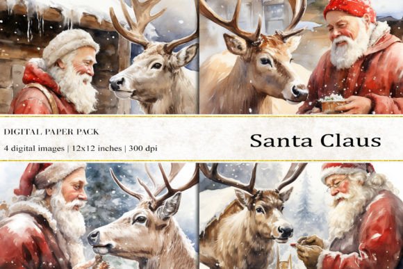 Transforming Festive Creativity with Christmas Santa Claus Digital Papers