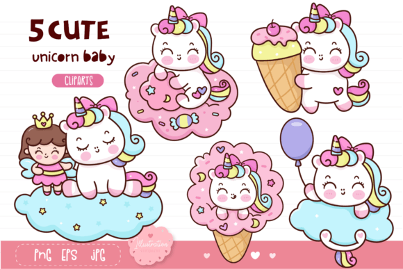 Unicorn Cartoon Kawaii Clipart Unicorn: Elevating Your Visual Design