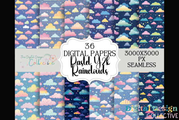 Unlocking Creativity with Pastel Rain Clouds Seamless Patterns