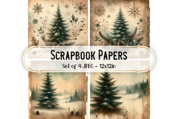 Vintage Christmas Scrapbook Papers
